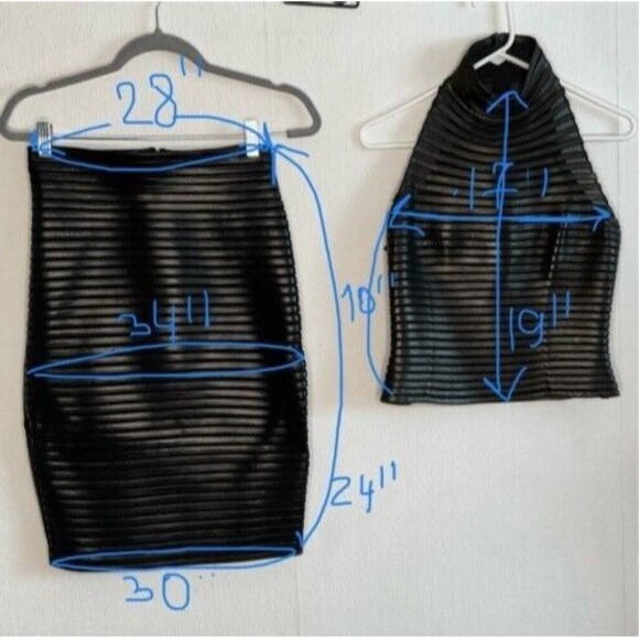 Jitrois Suit Set Massai Leather High Neck Top Pencil Skirt Size Top-42/Skirt-40 - Picture 8 of 16